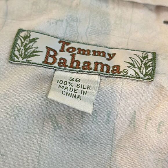 Vintage Tommy Bahama 100% Silk Pants Green Slacks Trouser Relax Size 42 Men - Picture 7 of 8